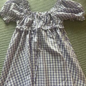 Buddy Love Lavender Checkered Bay Doll Dress